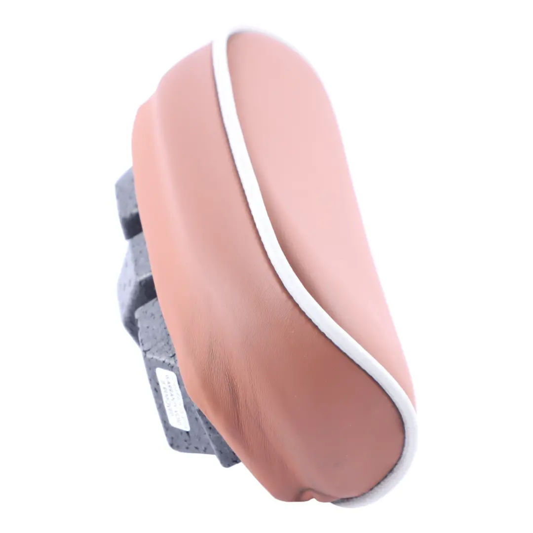 Headrest Mini Cabrio R52 Rear Seat Leather Headrest LNPR English Malt Brown to with Part number 9124688 Headrest Mini Cabrio R52 Rear Seat Leather Headrest LNPR English Malt Brown - SKU 9124688 - Part number 9124688