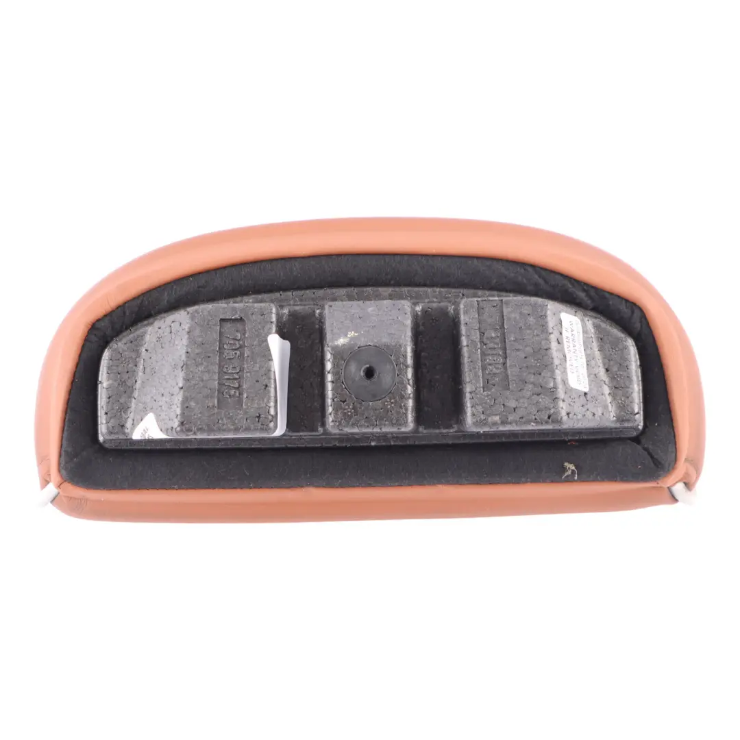 Headrest Mini Cabrio R52 Rear Seat Leather Headrest LNPR English Malt Brown to with Part number 9124688 Headrest Mini Cabrio R52 Rear Seat Leather Headrest LNPR English Malt Brown - SKU 9124688 - Part number 9124688