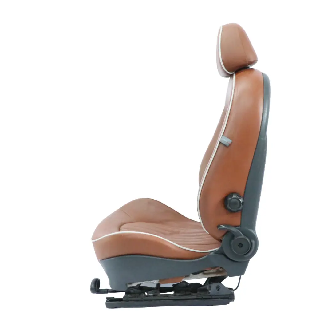 Mini R52 Cabrio Vorne Rechts Sitz Leder Seitenstreifen Malz Braun - SKU 9128205-1 - Teilenummer 9128205