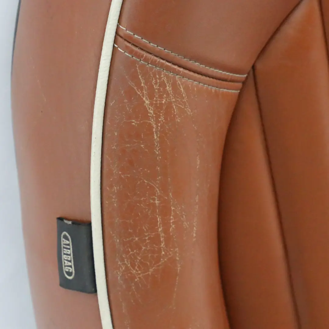 Sedile anteriore destro in pelle marrone malto per Mini R52 Cabrio con numero di parte 9128205 Mini R52 Cabrio Sedile anteriore destro in pelle marrone malto - SKU 9128205-1 - Numero di parte 9128205