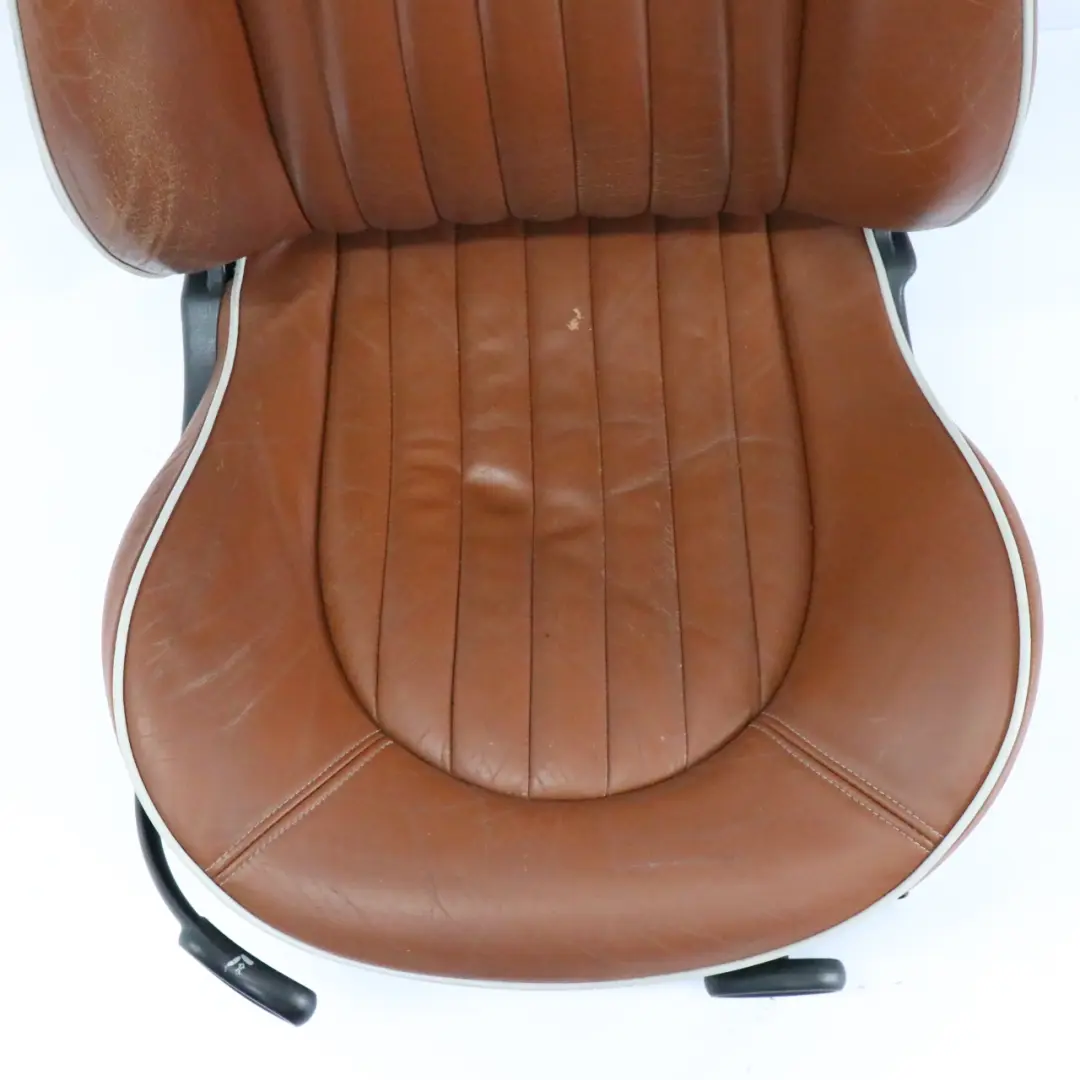 Mini R52 Cabrio Vorne Rechts Sitz Leder Seitenstreifen Malz Braun - SKU 9128205-1 - Teilenummer 9128205