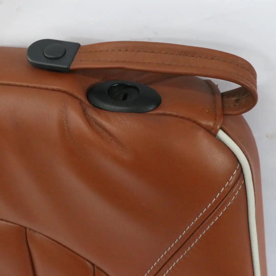  Backrest Mini Cooper R52 Cabrio Rear Seat Left Leather Malt Brown - SKU 9128625 - Part number 9128625