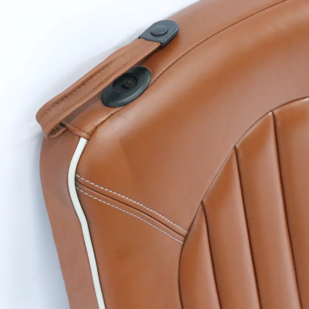 Mini Cabrio R52 Rear Right O/S Seat Backrest Leather English Malt Brown - SKU 9128626 - Part number 9128626