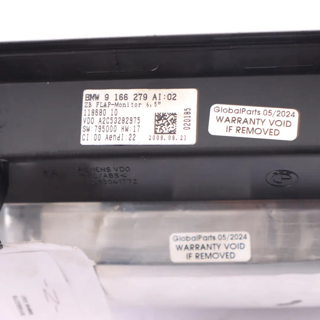BMW E81 E87 Boardmonitor Central Information Display Screen Control Unit - SKU 9166279 - Part number 9166279