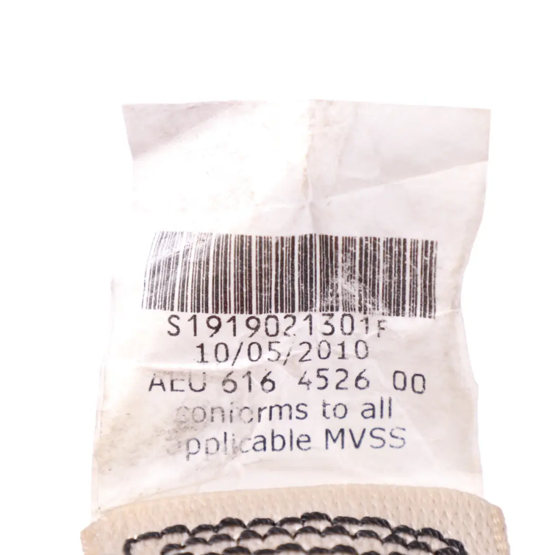 Front Seat Belt Upper Left N/S Cream Beige 6065400 to BMW E93 Convertible with Part number 9190213 BMW E93 Convertible Front Seat Belt Upper Left N/S Cream Beige 6065400 - SKU 9190213 - Part number 9190213