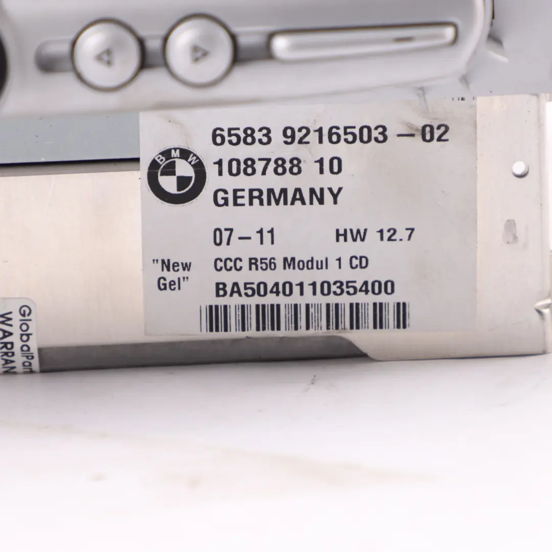 Radio Sat Nav Navigation System Head Unit to Mini R55 R56 R57 with Part number 9216503 Mini R55 R56 R57 Radio Sat Nav Navigation System Head Unit - SKU 9216503 - Part number 9216503