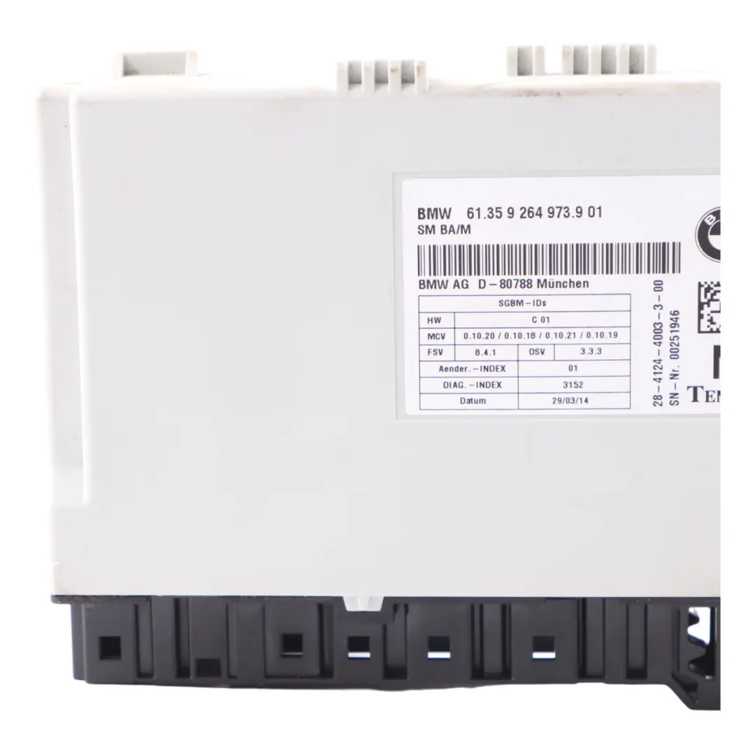 module BMW X5 E70 Seat Control Unit Module ECU to Seat with Part number 9264973 Seat module BMW X5 E70 Seat Control Unit Module ECU - SKU 9264973 - Part number 9264973