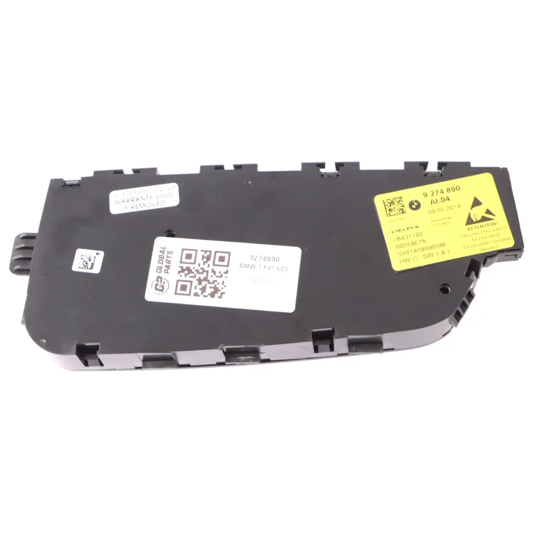  Sitzschalter BMW F01 Vordersitz Rechts Verstellschalter Schwarz - SKU 9274890 - Teilenummer 9274890