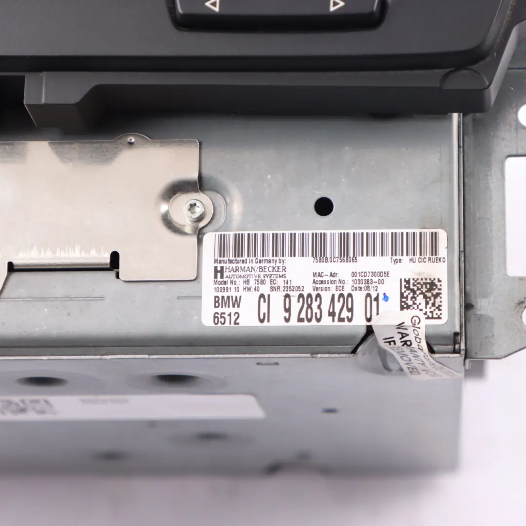 Radio CD Spieler Multimedia Hauptgerät für BMW E90 E91 E92 E93 LCI mit Teilenummer 9283429 BMW E90 E91 E92 E93 LCI Radio CD Spieler Multimedia Hauptgerät - SKU 9283429 - Teilenummer 9283429