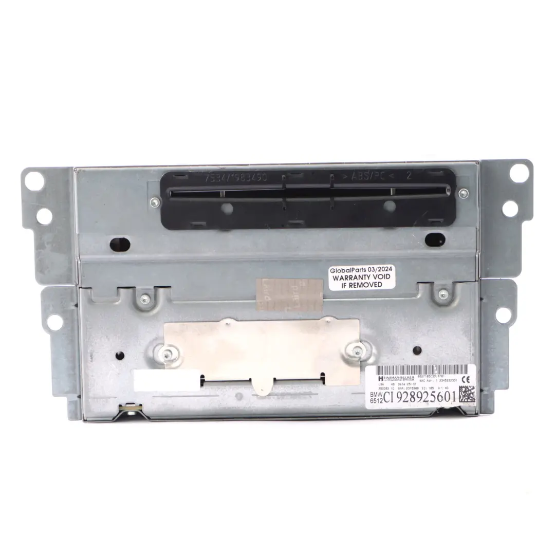 CIC Sat Nav Unidad principal de radio profesional para BMW F07 F25 con número de pieza 9289256 BMW F07 F25 CIC Sat Nav Unidad principal de radio profesional - SKU 9289256 - Número de pieza 9289256