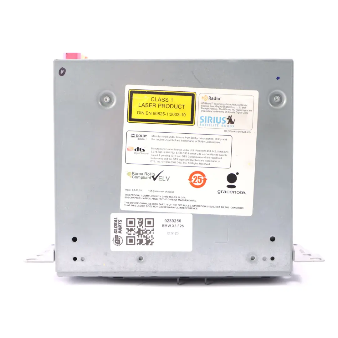 CIC Sat Nav Unidad principal de radio profesional para BMW F07 F25 con número de pieza 9289256 BMW F07 F25 CIC Sat Nav Unidad principal de radio profesional - SKU 9289256 - Número de pieza 9289256