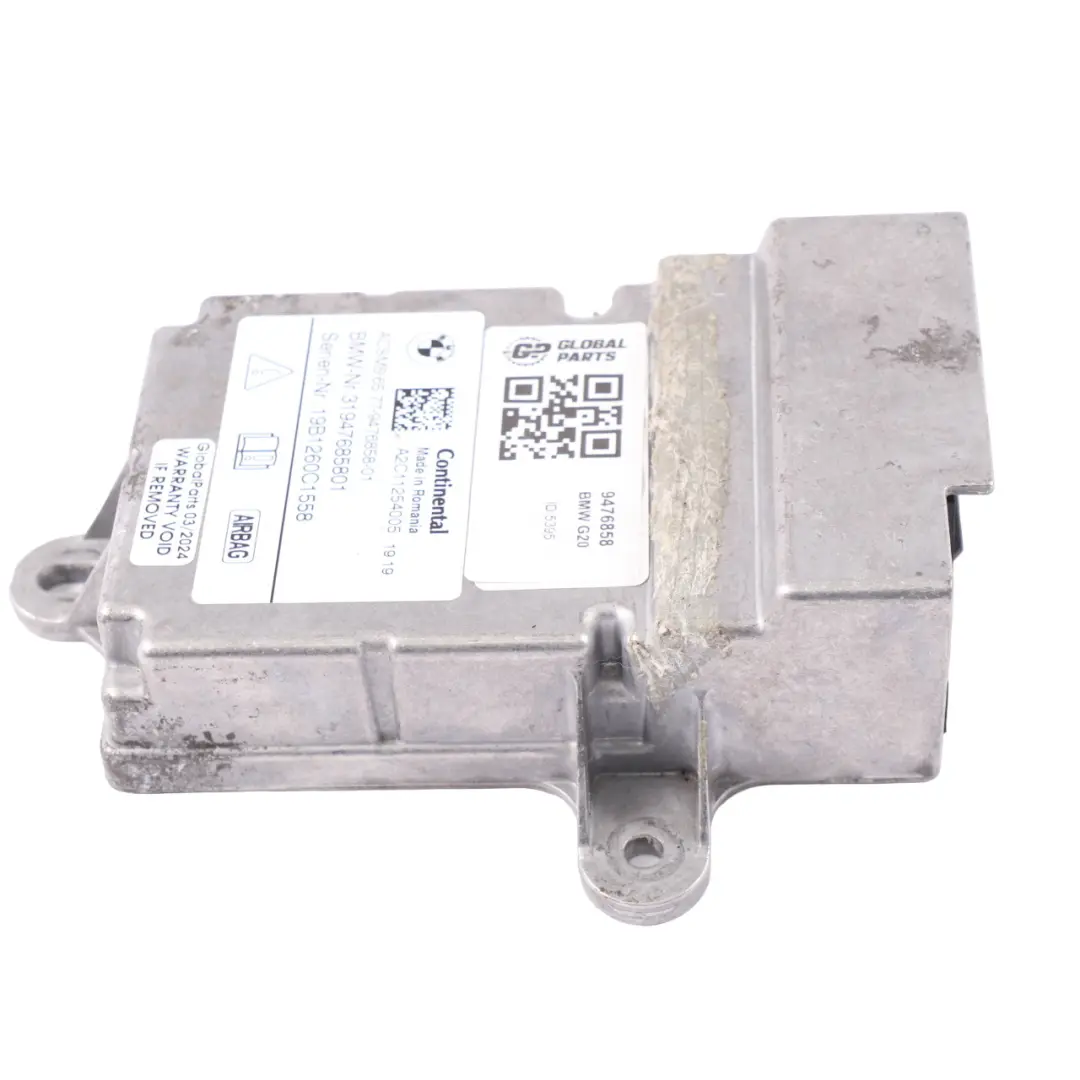  Modulo Airbag BMW G20 G21 SRS Unità di controllo Modulo ECU - SKU 9476858 - Numero di parte 9476858