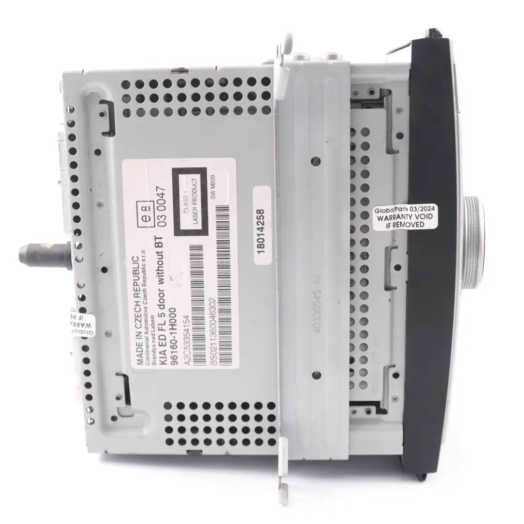  Head Unit Kia Ceed MK1 ED SW Radio CD Player MP3 RDS Unit - SKU 96160-1h000 - Part number 96160-1H000