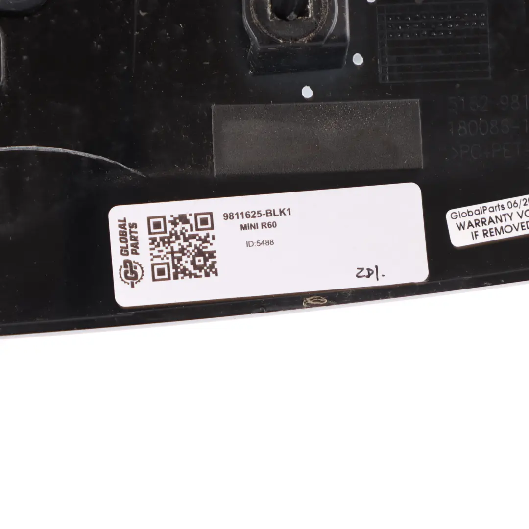 Heckspoiler Panel Heckklappe Kofferraumdeckel Schwarz für Mini R60 mit Teilenummer 9811625 Mini R60 Heckspoiler Panel Heckklappe Kofferraumdeckel Schwarz - SKU 9811625-BLK1 - Teilenummer 9811625