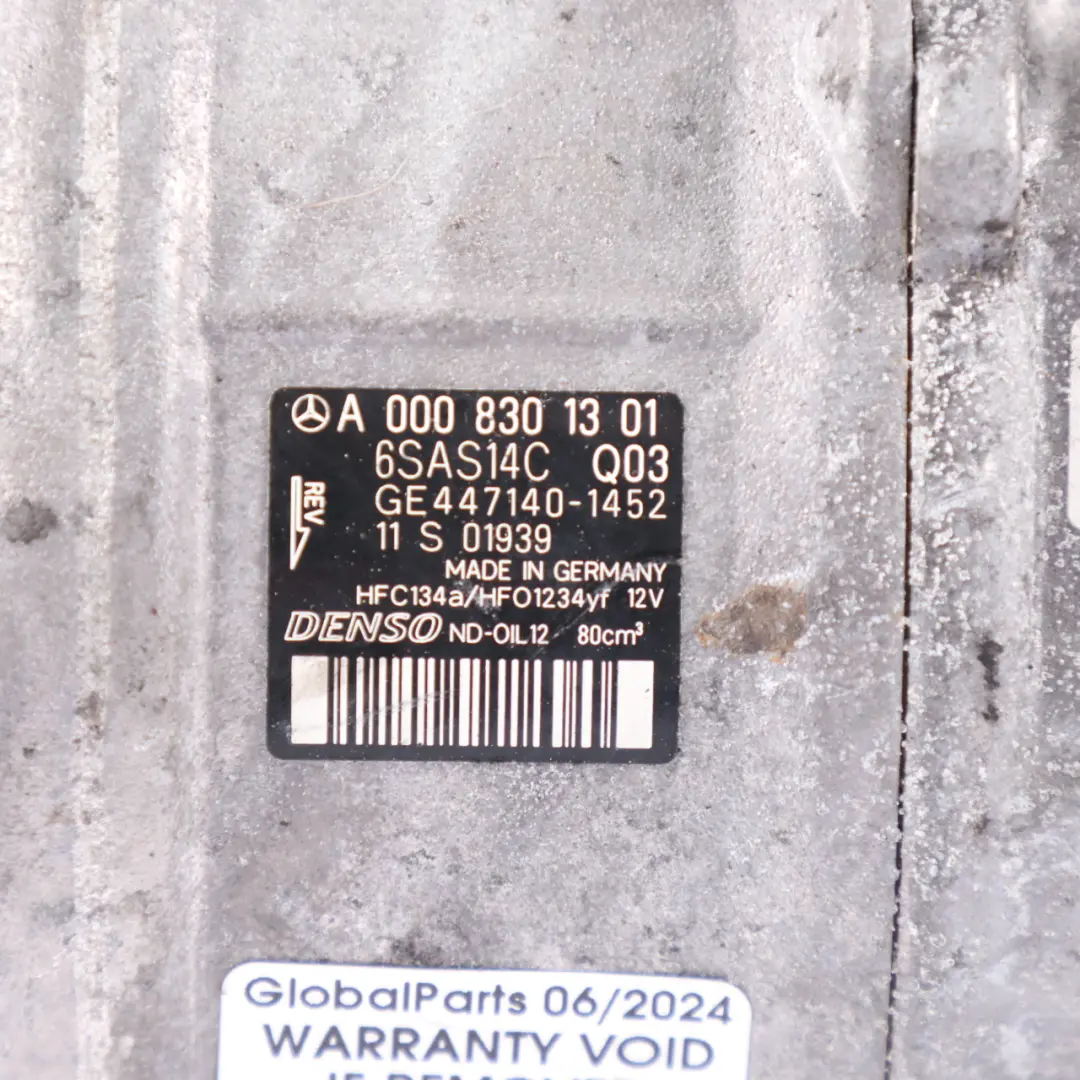  Compresor Aire Acondicionado Mercedes W213 OM654 Diesel A/C Bomba - SKU A0008301301-1 - Número de pieza A0008301301