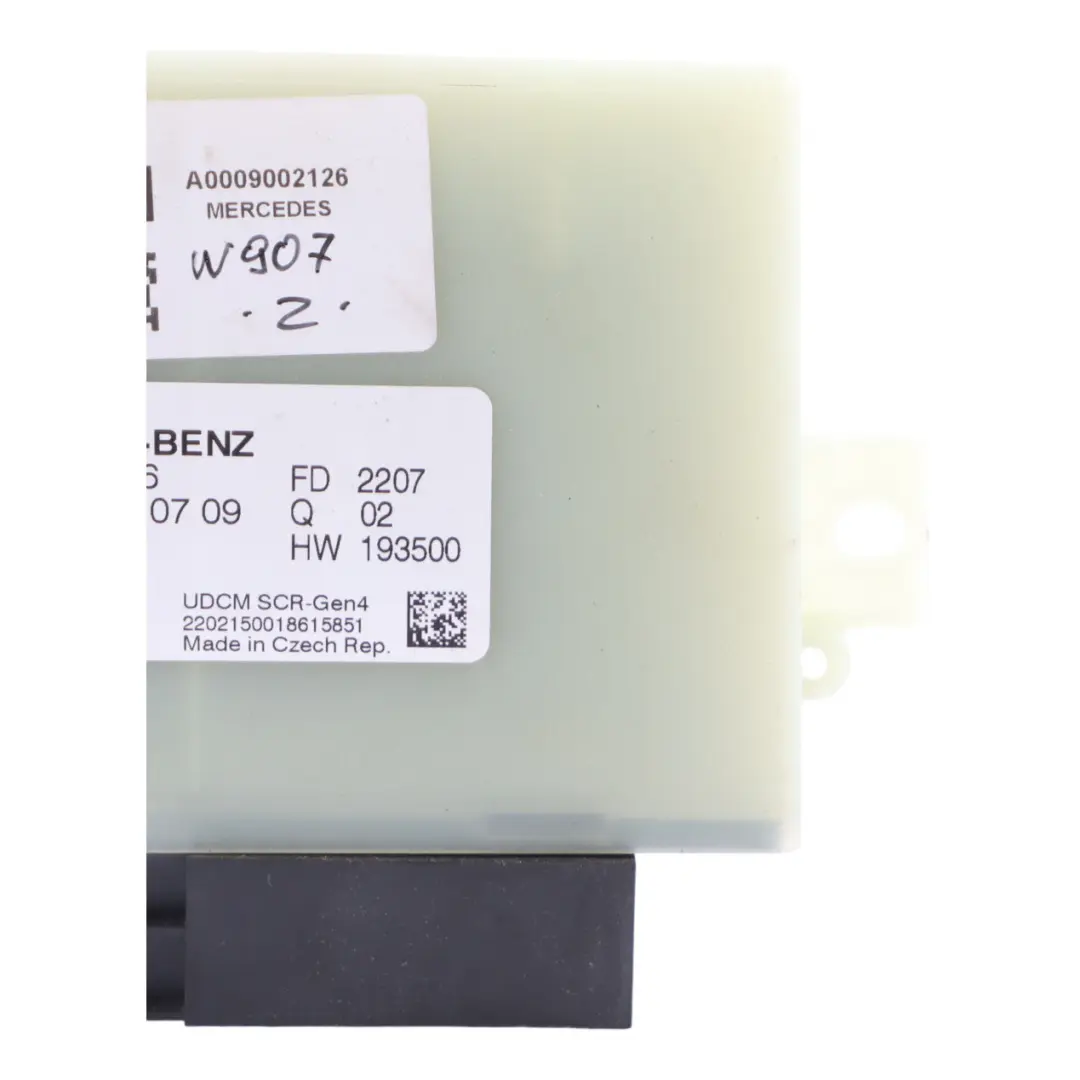  Module AdBlue SCR Mercedes W907 W910 W447 Nettoyage d'échappement - SKU A0009002126 - Numéro de pièce A0009002126