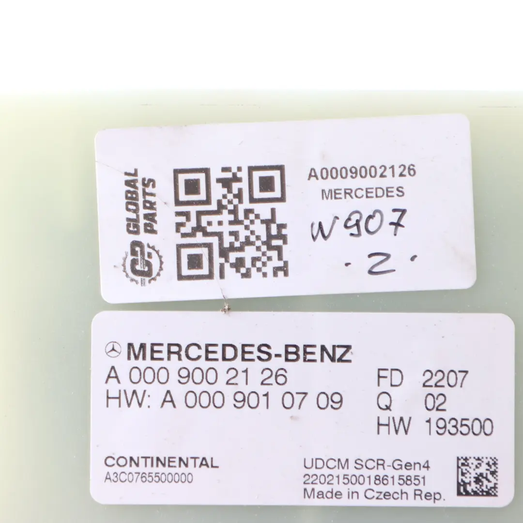  AdBlue SCR Modul Mercedes W907 W910 W447 Abgasreini Gung - SKU A0009002126 - Teilenummer A0009002126