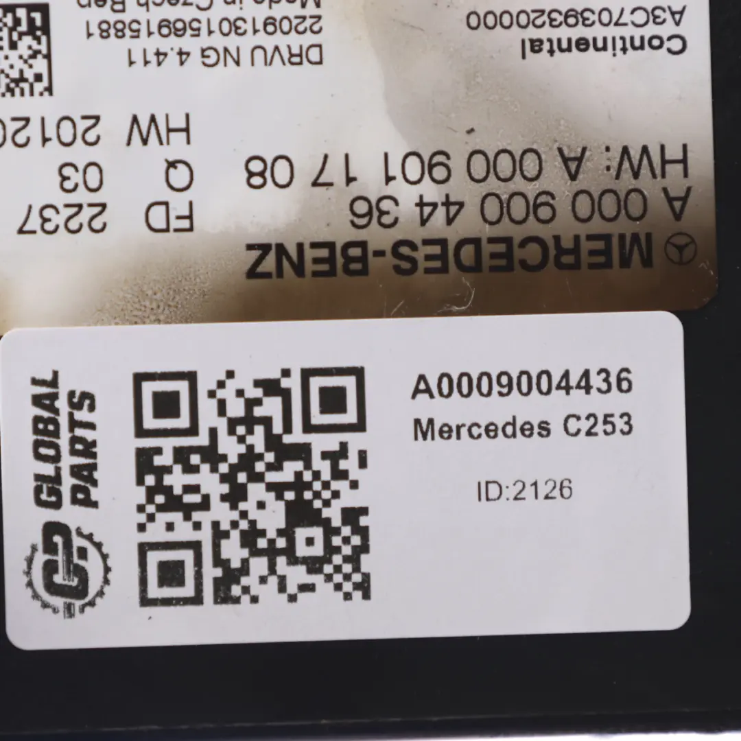 Mercedes C118 C205 C253 Automatik-Getriebesteuergerät Modul ECU A0009008324 - SKU A0009004436 - Teilenummer A0009004436
