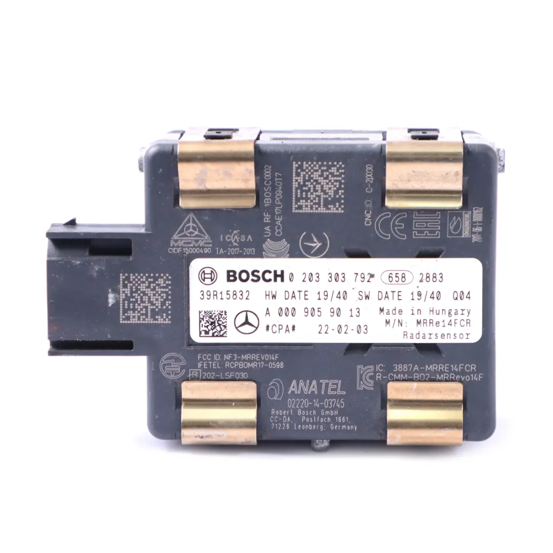 Distronic Radar Capteur Module l'unité Module pour Mercedes W205 GLC X253 à propos du numéro de pièce A0009059013 Mercedes W205 GLC X253 Distronic Radar Capteur Module l'unité Module - SKU A0009059013 - Numéro de pièce A0009059013