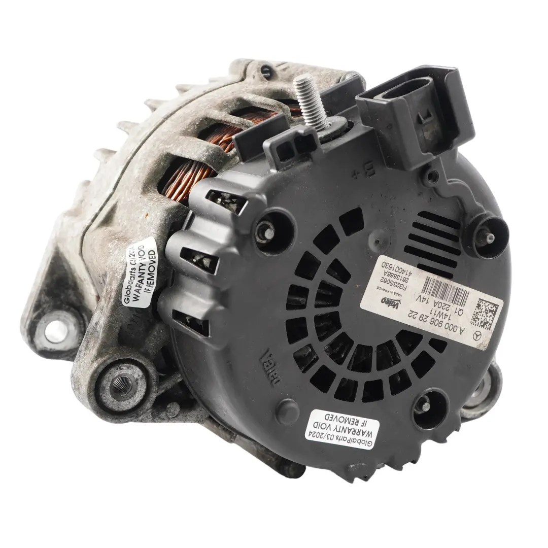 Alternator Mercedes W212 S212 Diesel OM651 Alternator 220A Valeo  - SKU A0009063705 - Part number A0009063705