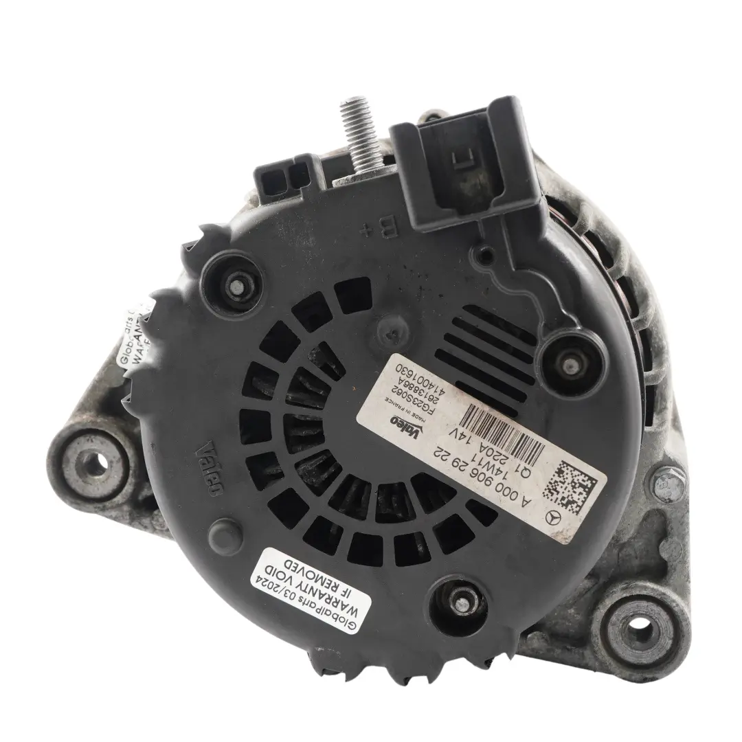 Alternator Mercedes W212 S212 Diesel OM651 Alternator 220A Valeo  - SKU A0009063705 - Part number A0009063705
