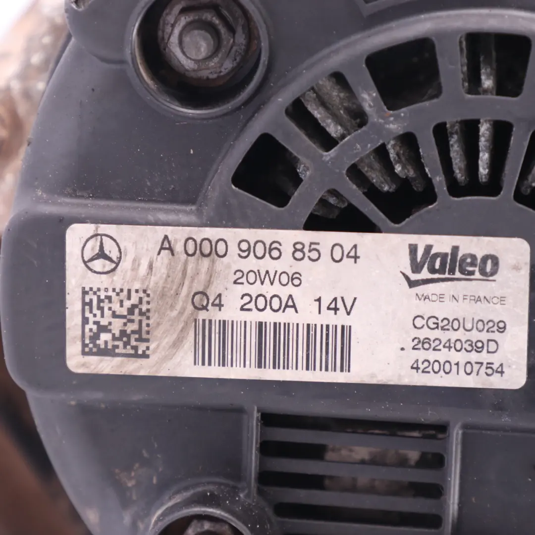  Licht Maschine Mercedes Vito W447 Motor Generator 200A Valeo - SKU A0009068504 - Teilenummer A0009068504