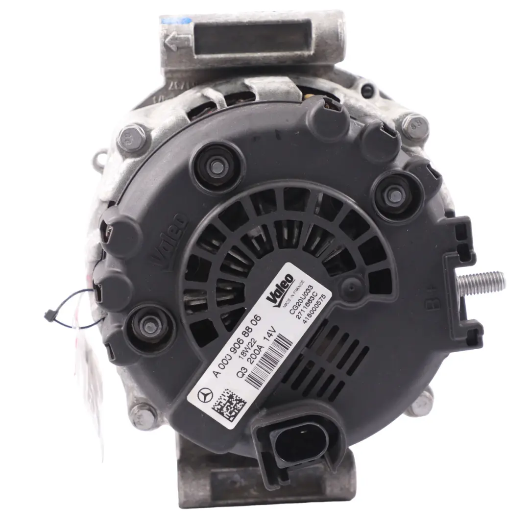  Alternatore Mercedes R172 SLC 43 AMG Benzina OM276 200A Valeo - SKU A0009068806 - Numero di parte A0009068806