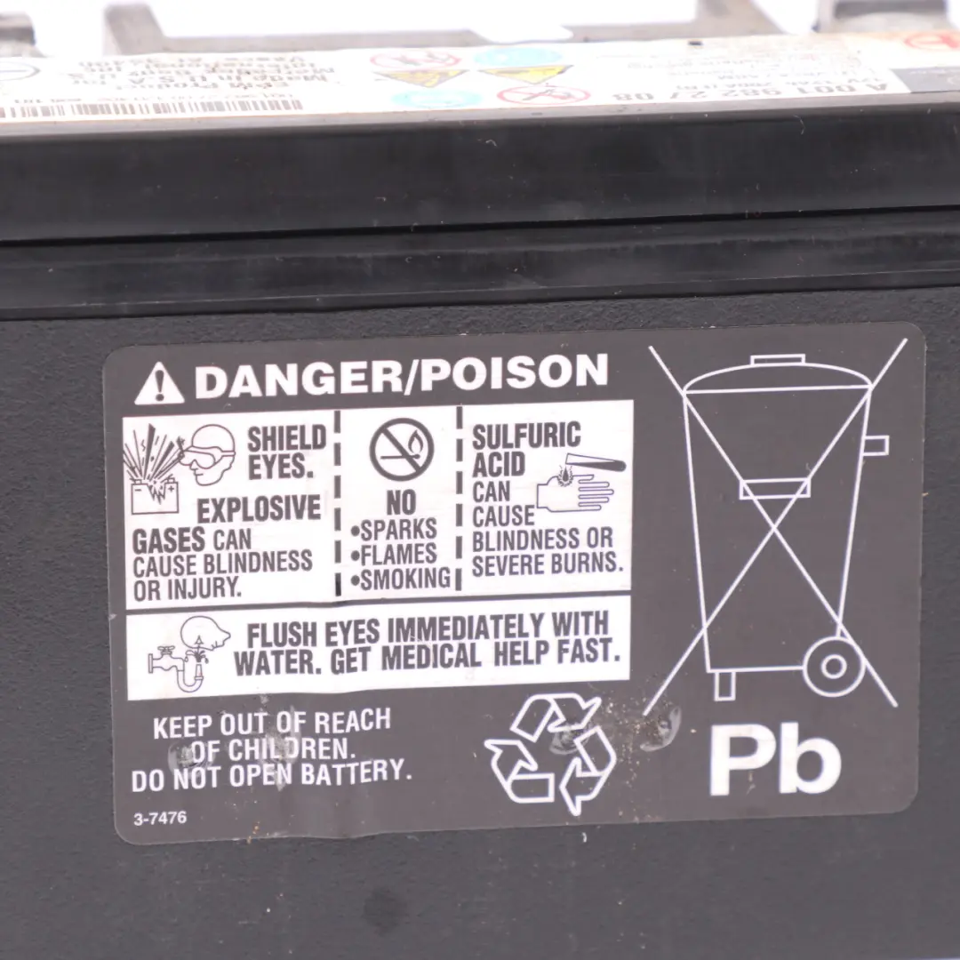 Batería Auxiliar Adicional Generador para Mercedes ML W166 C216 W221 con número de pieza A0019822708 Mercedes ML W166 C216 W221 Batería Auxiliar Adicional Generador - SKU A0019822708 - Número de pieza A0019822708