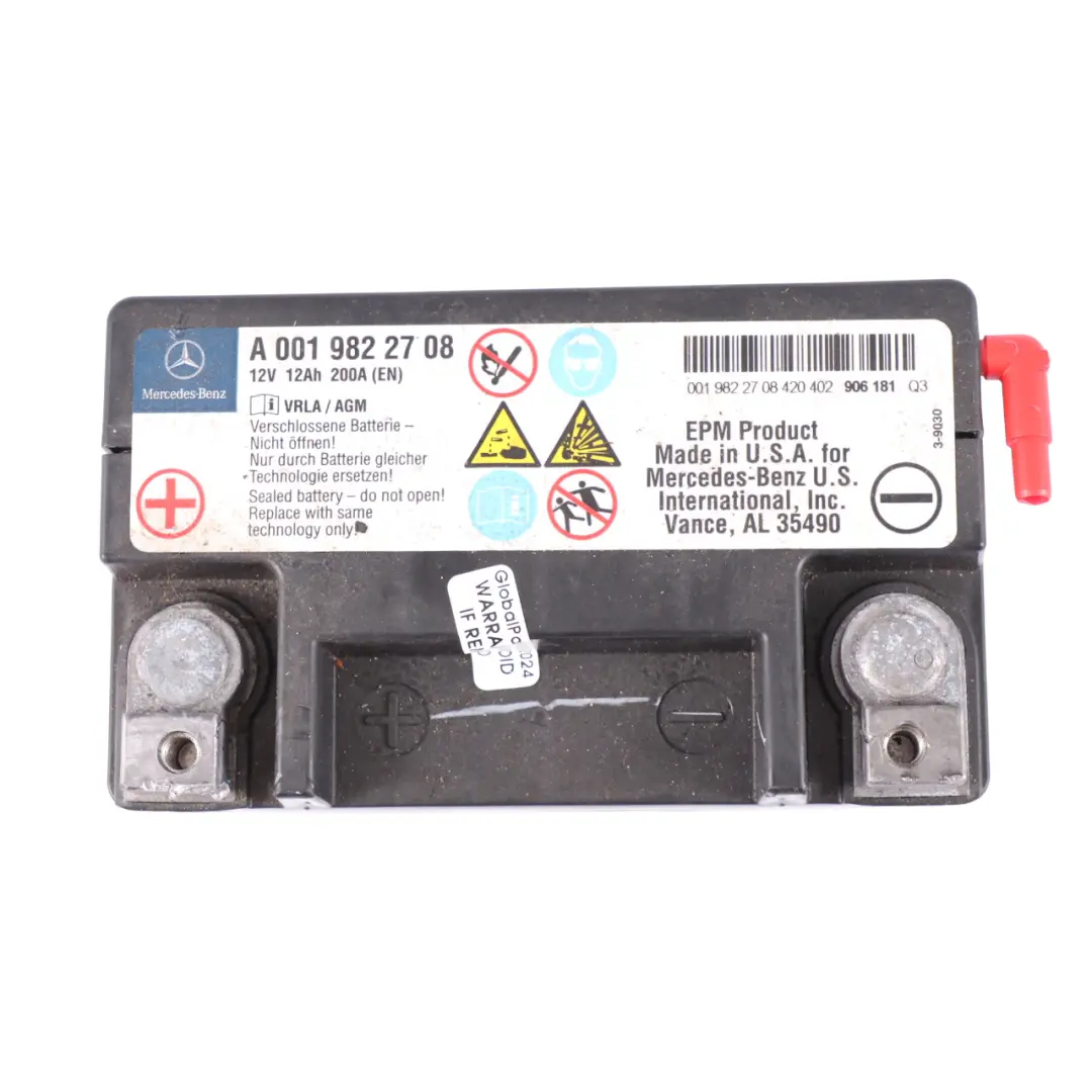 Mercedes ML W166 C216 W221 Auxiliary Additional Generator Battery - SKU A0019822708 - Part number A0019822708