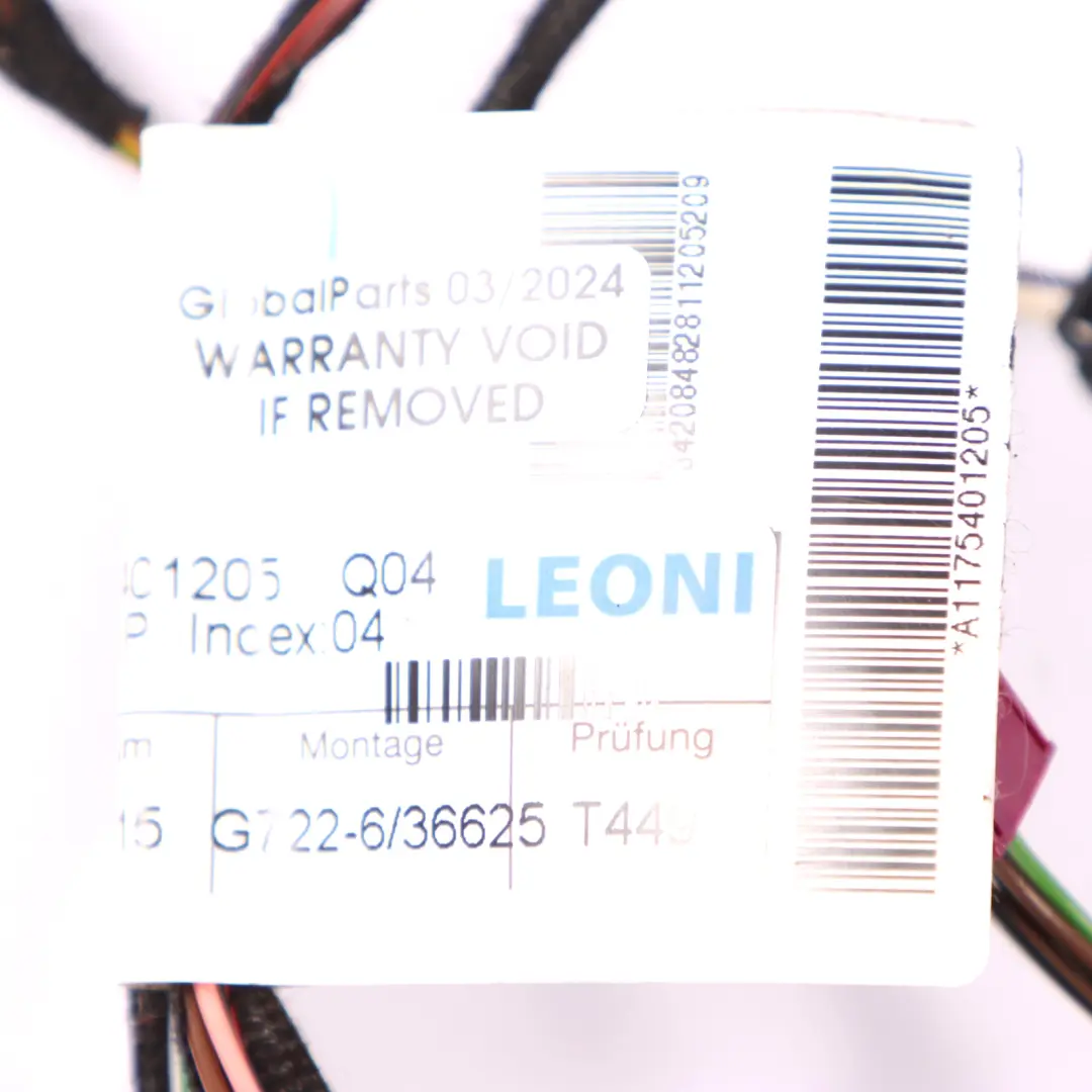 Wiązka Przewodów Drzwi Kierowcy do Mercedes C117 o numerze A1175401205 Mercedes C117 Wiązka Przewodów Drzwi Kierowcy - SKU A1175401205 - Numer Części A1175401205