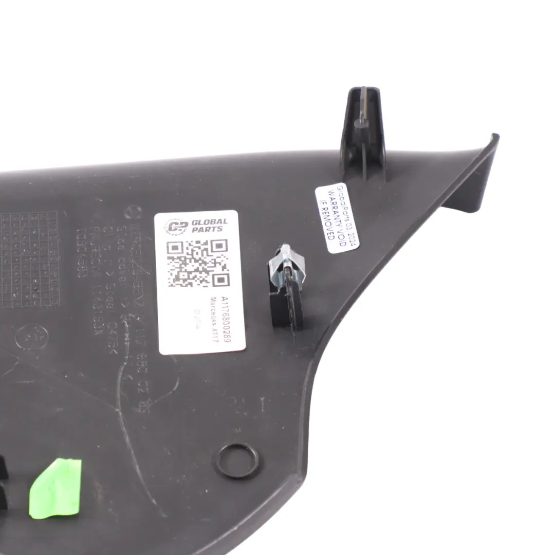 Dashboard Side Cover Right O/S Panel Trim Black to Mercedes CLA C117 with Part number A1176800289 Mercedes CLA C117 Dashboard Side Cover Right O/S Panel Trim Black - SKU rhd-A1176800289 - Part number A1176800289