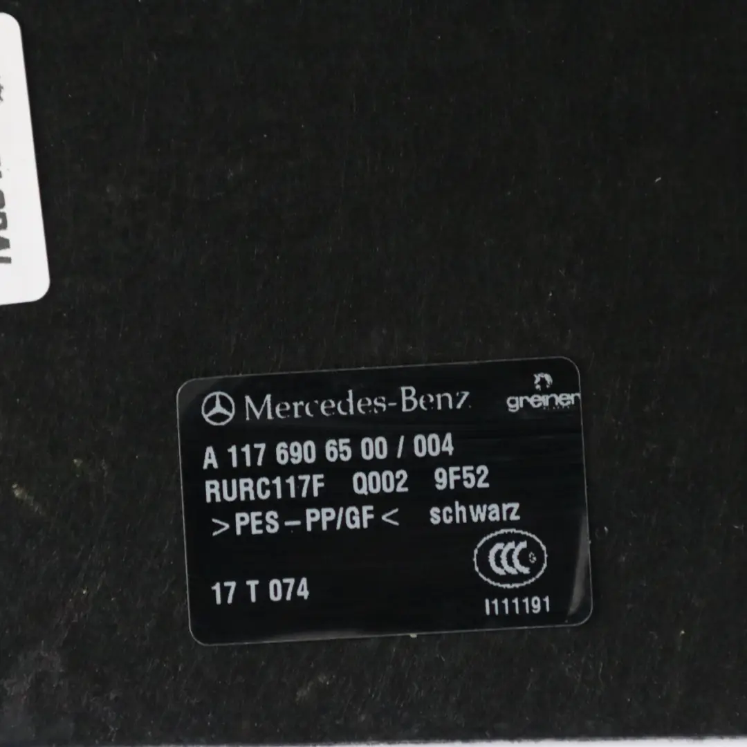 Mercedes C117 Parcel Shelf Rear Window Trim Panel Cover Black A1176906500 - SKU A1176906800-1 - Part number A1176906800