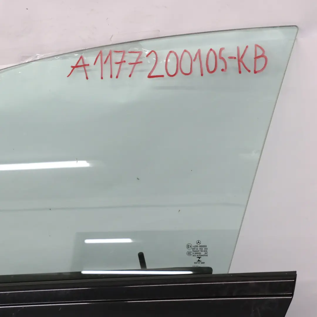 Mercedes C117 Door Front Left N/S Kosmos Cosmic Black Metallic - 191 - SKU A1177200105-KB - Part number A1177200105