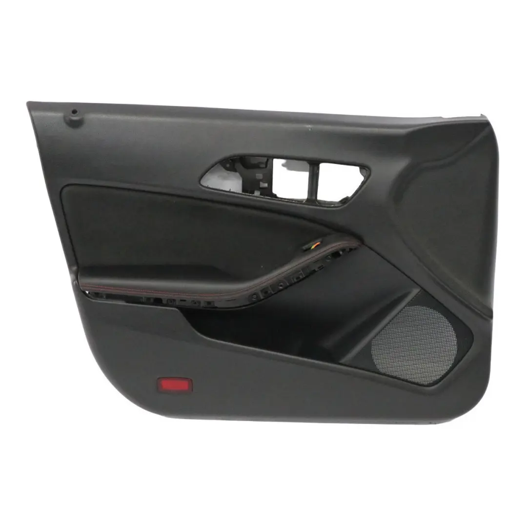 Mercedes C117 Door Card Front Left N/S Trim Panel Cover Lining Leather Black - SKU rhd-A1177209500 - Part number A1177209500