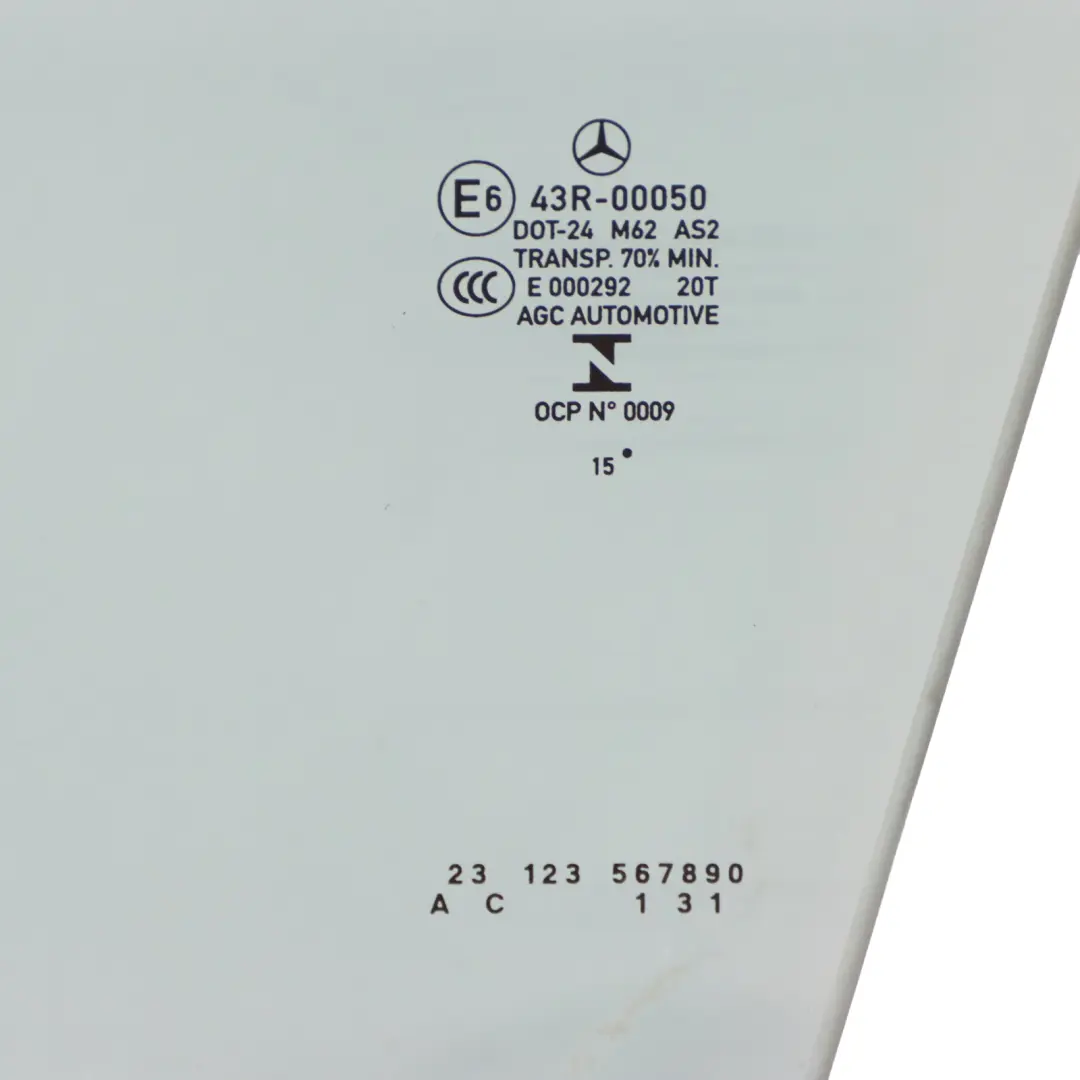Mercedes CLA C117 Window Glass Door Front Left N/S AS2 Green - SKU A1177250110 - Part number A1177250110