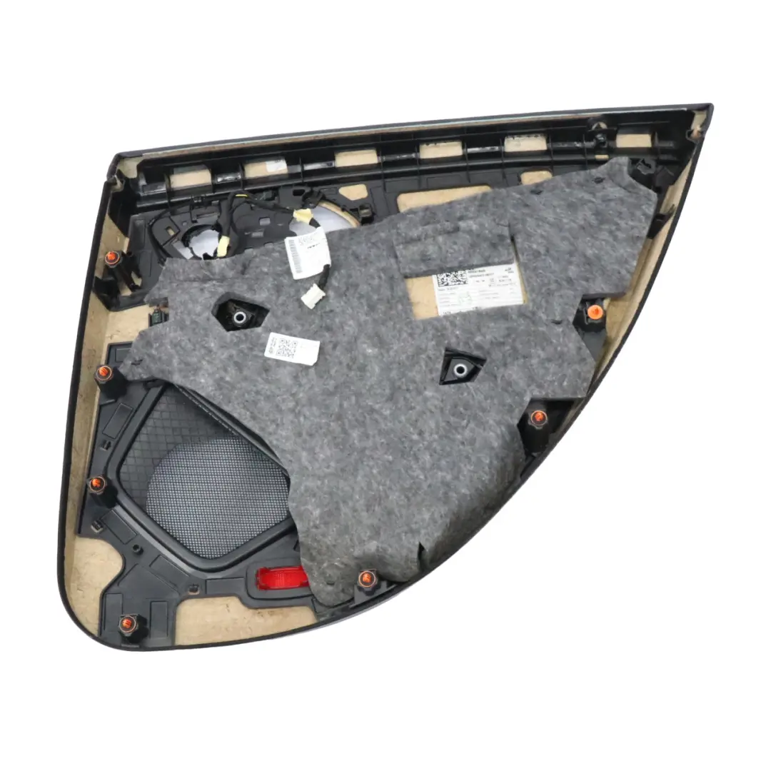 Door Card Rear Left N/S Lining Panel Leather Black Red Threads to Mercedes C117 with Part number A1177300362 Mercedes C117 Door Card Rear Left N/S Lining Panel Leather Black Red Threads - SKU A1177300362 - Part number A1177300362