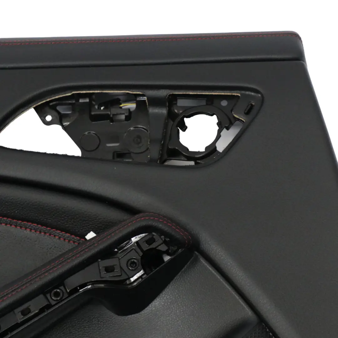 Mercedes C117 Door Card Rear Left N/S Lining Panel Leather Black Red Threads - SKU A1177300362 - Part number A1177300362