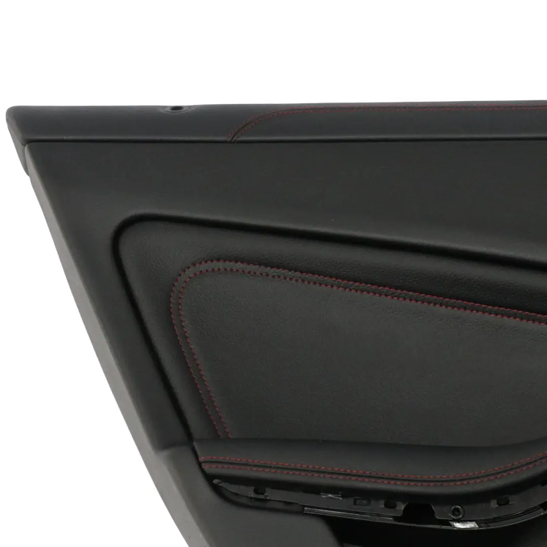 Mercedes C117 Door Card Rear Left N/S Lining Panel Leather Black Red Threads - SKU A1177300362 - Part number A1177300362