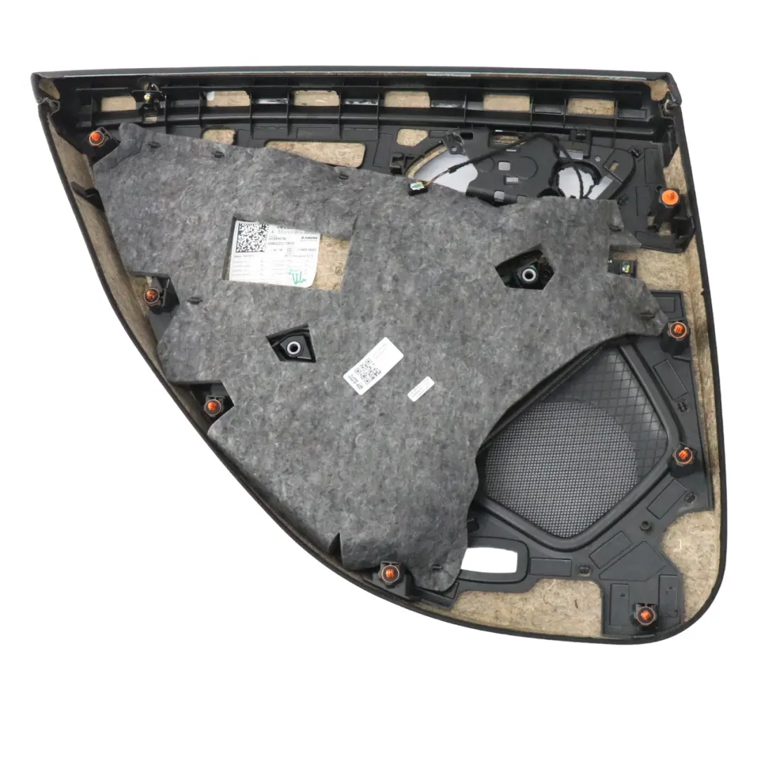 Tür karte hinten rechts Verkleidung Panel Leder Schwarz Rot Fäden für Mercedes C117 mit Teilenummer A1177300462 Mercedes C117 Tür karte hinten rechts Verkleidung Panel Leder Schwarz Rot Fäden - SKU A1177300462 - Teilenummer A1177300462