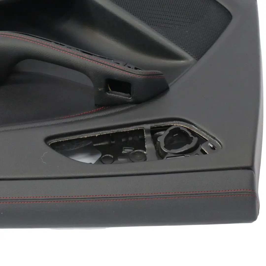 Mercedes C117 Tarjeta Puerta Trasera Derecha Forro Panel Cuero Negro Rojo Hilos - SKU A1177300462 - Número de pieza A1177300462