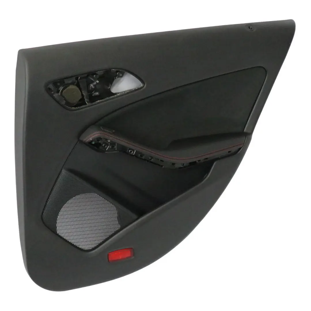 Door Card Rear Right O/S Lining Panel Leather Black Red Threads to Mercedes C117 with Part number A1177300862 Mercedes C117 Door Card Rear Right O/S Lining Panel Leather Black Red Threads - SKU A1177300862 - Part number A1177300862