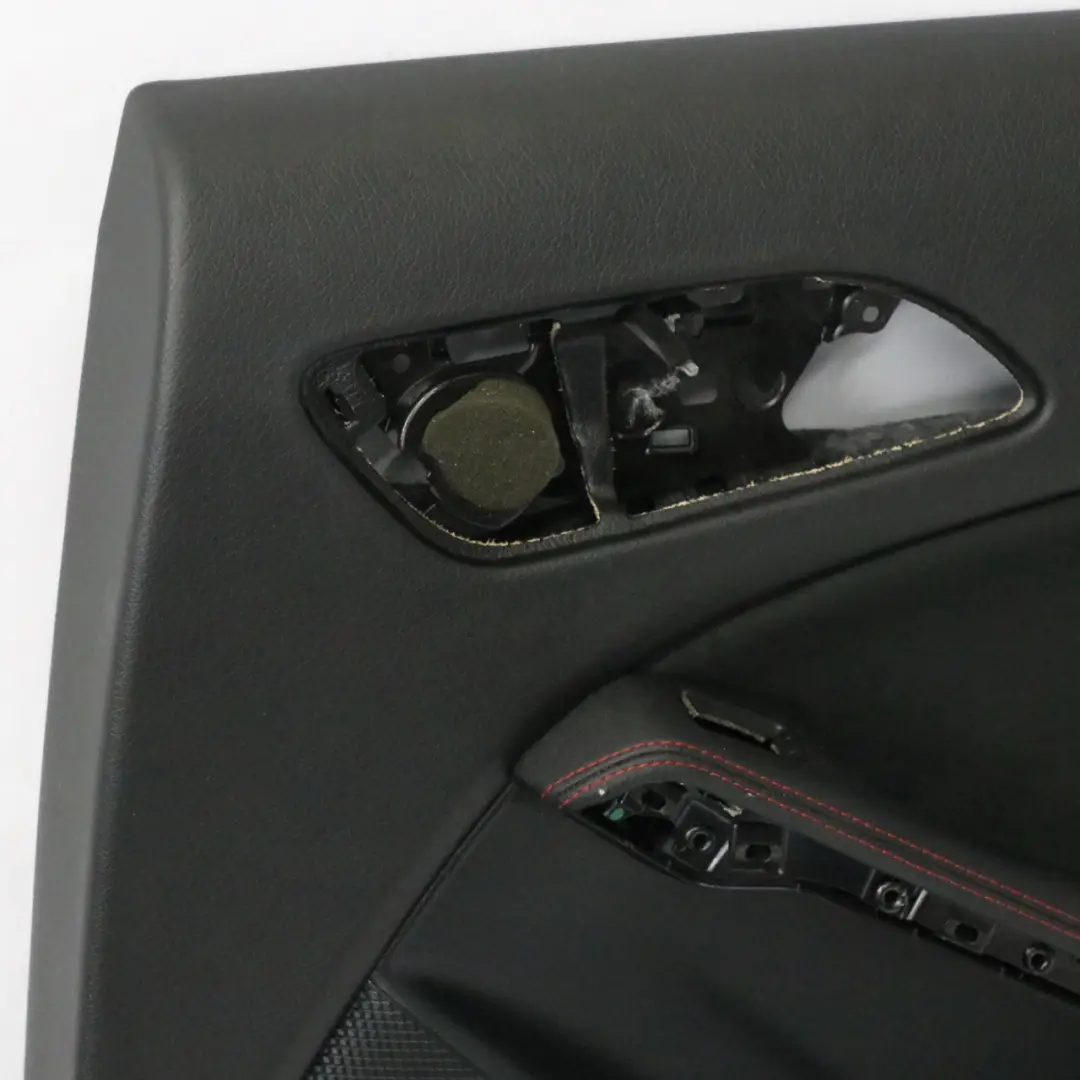 Mercedes C117 Türkarte Hinten Rechts Verkleidung Panel Leder Schwarz Rot Fäden - SKU A1177300862 - Teilenummer A1177300862