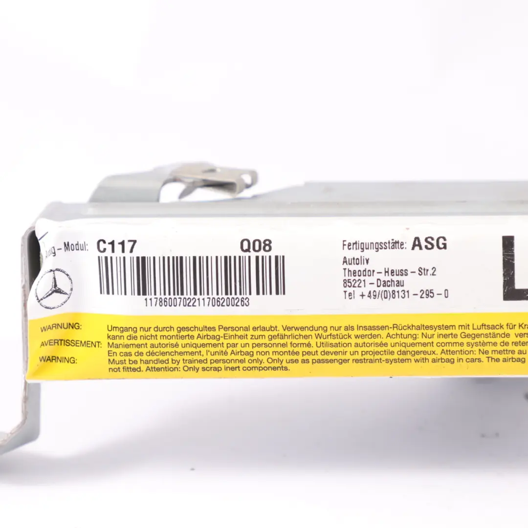 Mercedes CLA C117 Module d'air latéral arrière gauche Unit - SKU A1178600702 - Numéro de pièce A1178600702