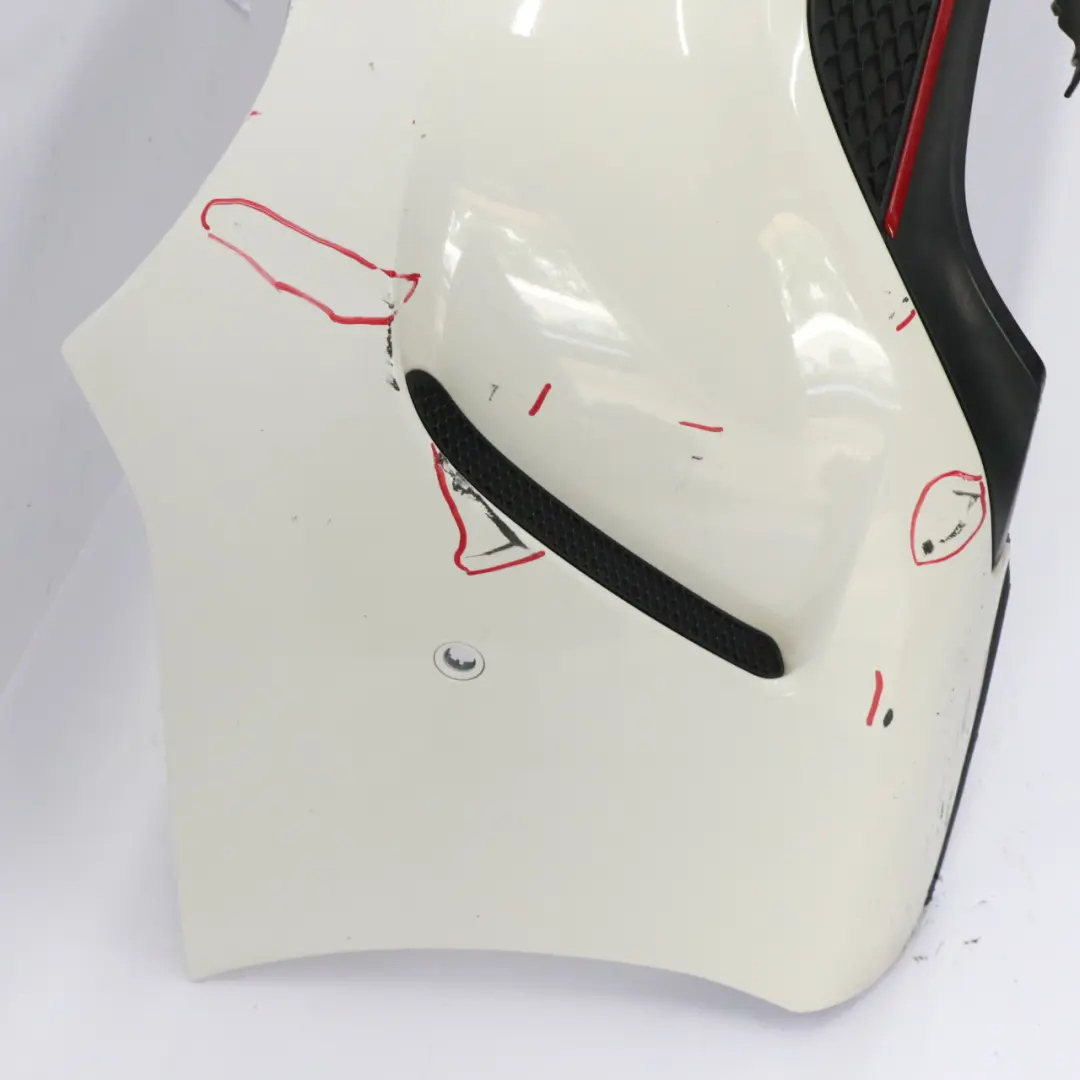 Bumper Trim Panel AMG Calcite White - 650 to Mercedes C117 Rear with Part number A1178805040 Mercedes C117 Rear Bumper Trim Panel AMG Calcite White - 650 - SKU A1178805040-CW - Part number A1178805040