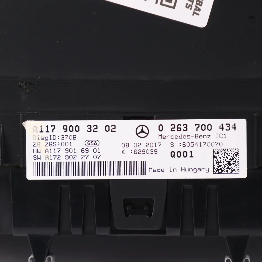 Instrument Cluster Speedo Clocks Automatic to Mercedes C117 AMG Petrol with Part number A1179003202 Mercedes C117 AMG Petrol Instrument Cluster Speedo Clocks Automatic - SKU rhd-A1179003202 - Part number A1179003202