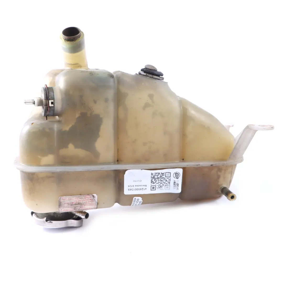 Expansion Tank Coolant Reservoir Bottle to Mercedes W124 with Part number A1245001349 Mercedes W124 Expansion Tank Coolant Reservoir Bottle - SKU a1245001349 - Part number A1245001349