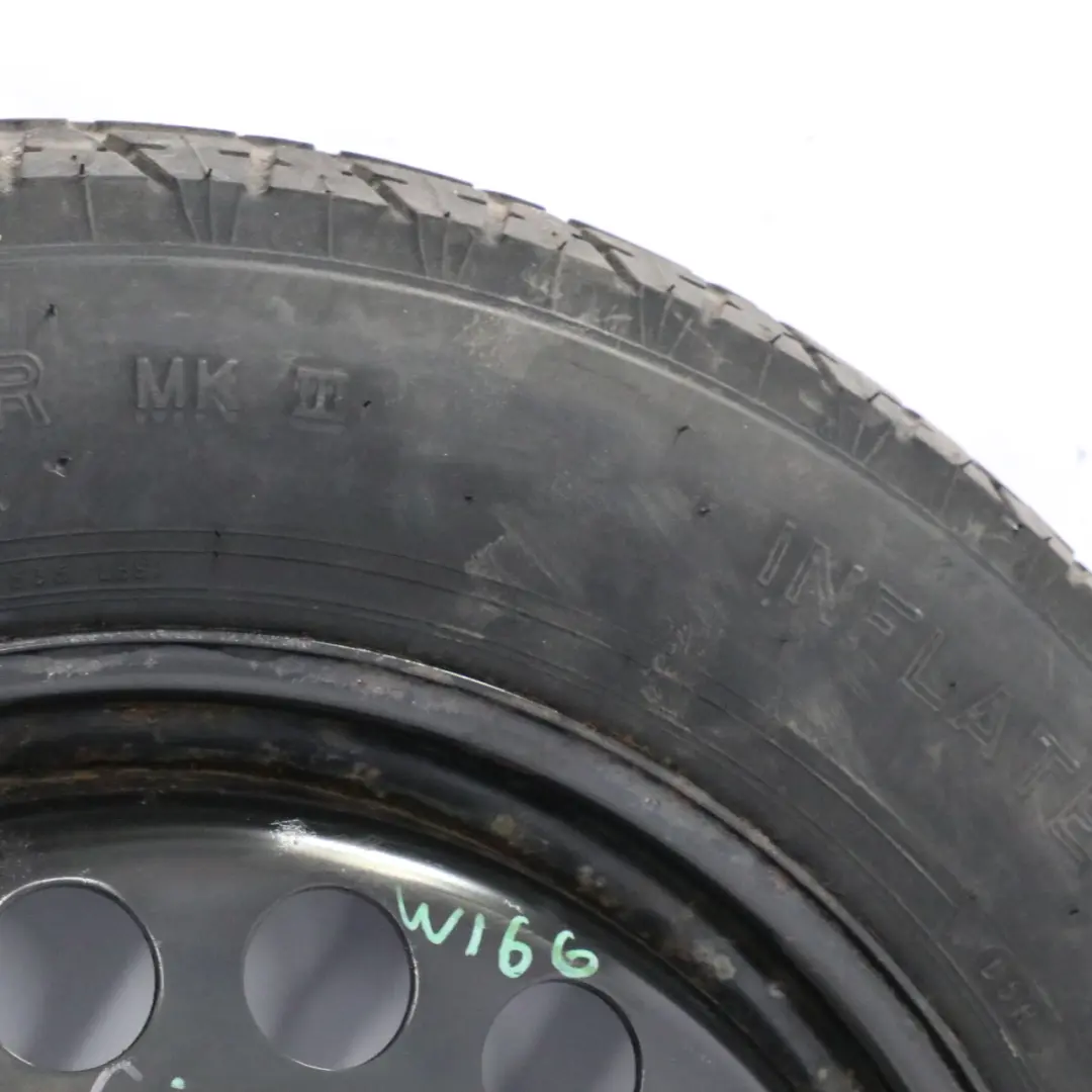 Mercedes W164 W166 Roue secours Acier 18" 4J Pneu Dunlop R18 155/90 - SKU A1644000002-1 - Numéro de pièce A1644000002