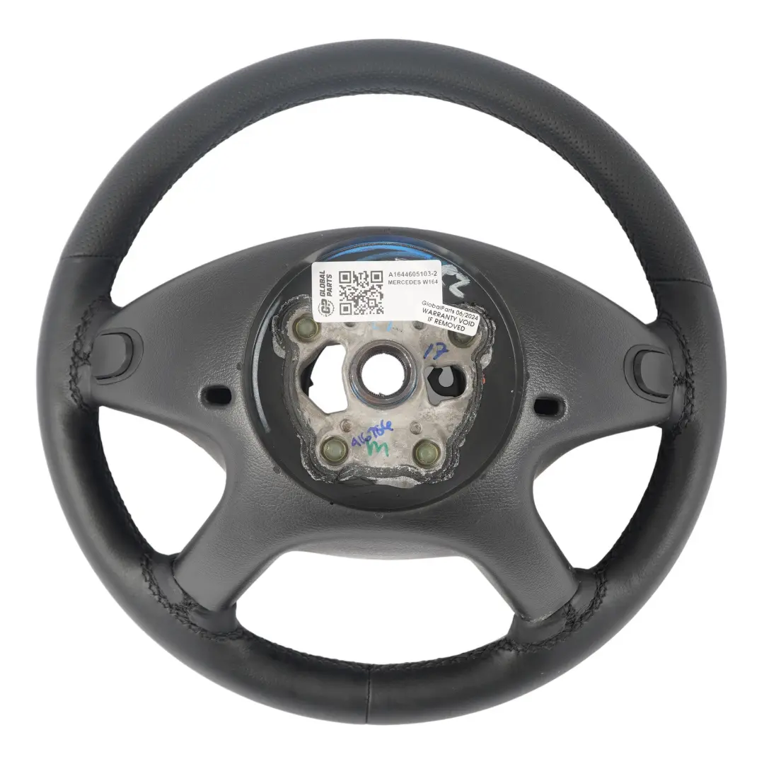 NUOVO Volante in pelle con filettature nere per Mercedes ML W164 con numero di parte A1644605103 Mercedes ML W164 NUOVO Volante in pelle con filettature nere - SKU A1644605103-2 - Numero di parte A1644605103