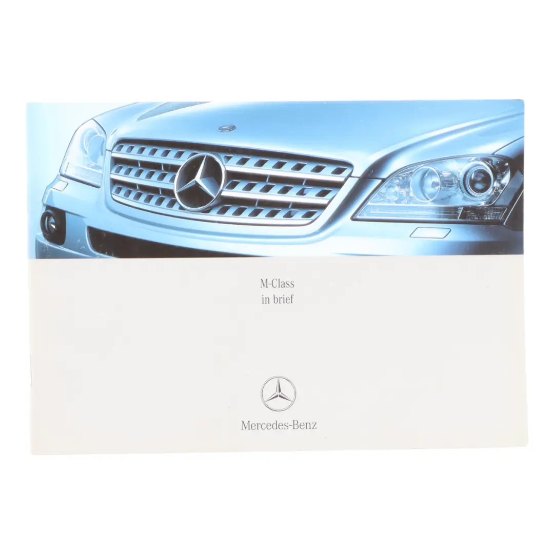 Owner's Manual Book Case Cover to Manual Mercedes W164 M-Class with Part number A1645840082 Manual Mercedes W164 M-Class Owner's Manual Book Case Cover - SKU A1645840082 - Part number A1645840082
