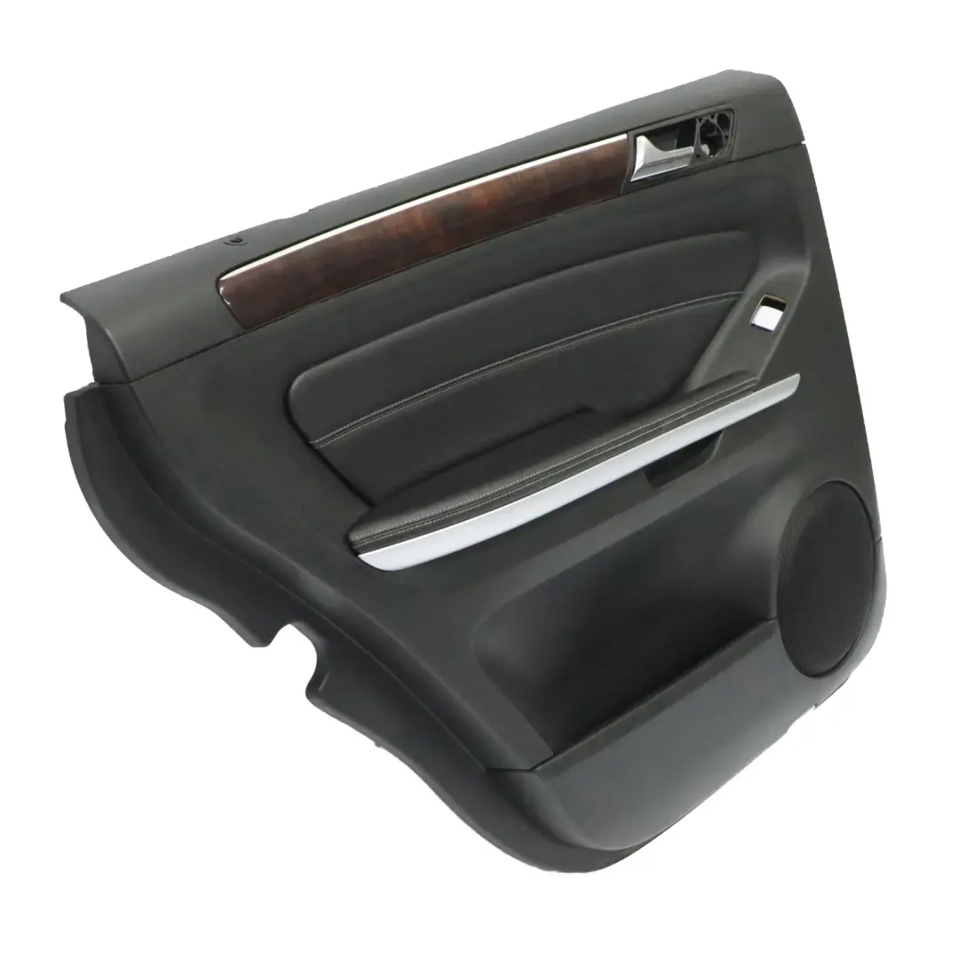 Tira decorativa puerta trasera izquierda Cuero negro plateado para Mercedes GL X164 con número de pieza A1647300770 Mercedes GL X164 Tira decorativa puerta trasera izquierda Cuero negro plateado - SKU A1647300770 - Número de pieza A1647300770